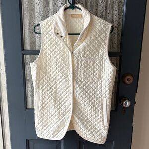 Kate Hill Cream Quilted Vest
